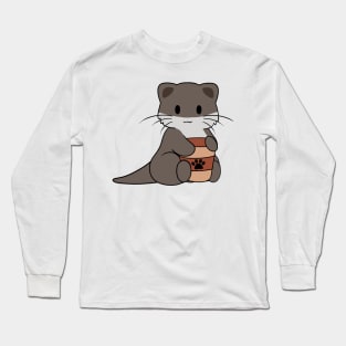 Coffee Otter 2 Long Sleeve T-Shirt